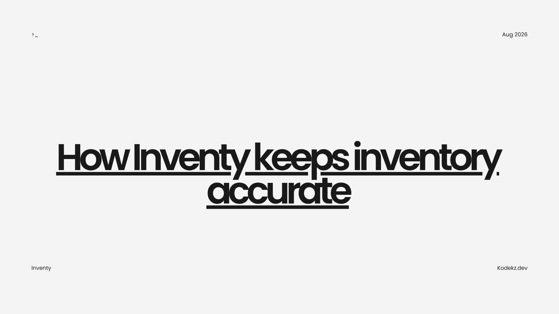 How Inventy keeps inventory accurate