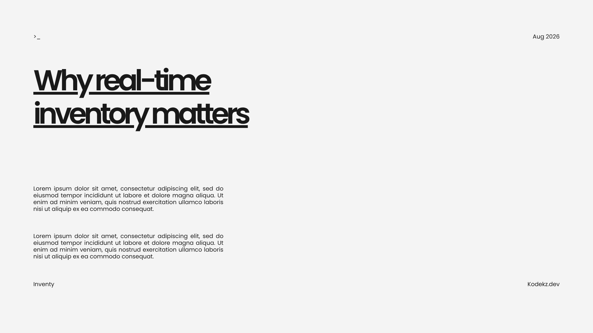 Why real-time inventory matters
