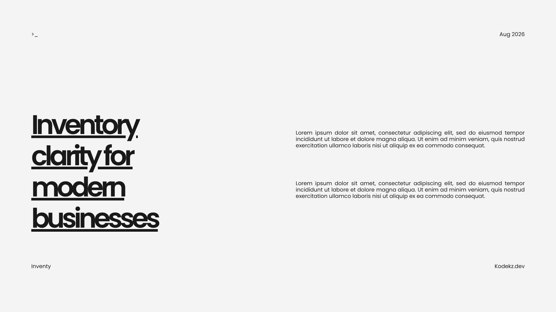 Inventory clarity for modern businesses